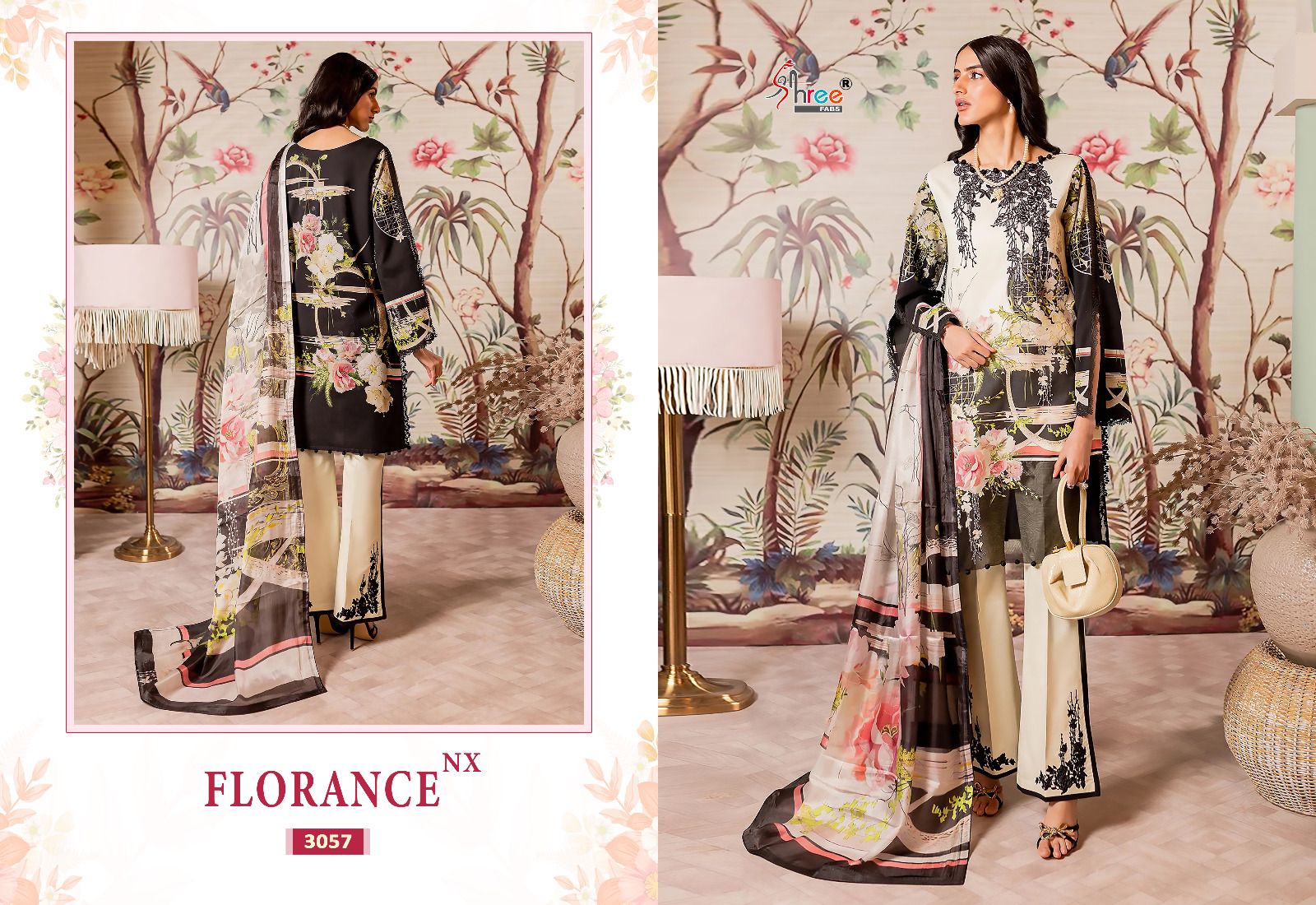 shree fabs florance nx cotton attrective look salwar suit with cotton dupatta catalog