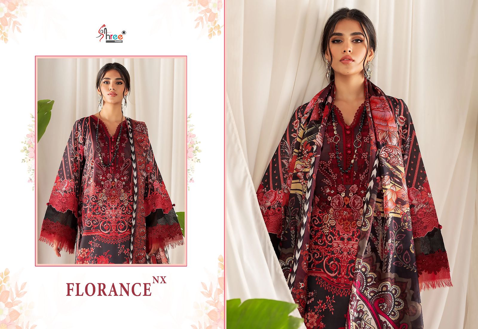 shree fabs florance nx cotton attrective look salwar suit with cotton dupatta catalog