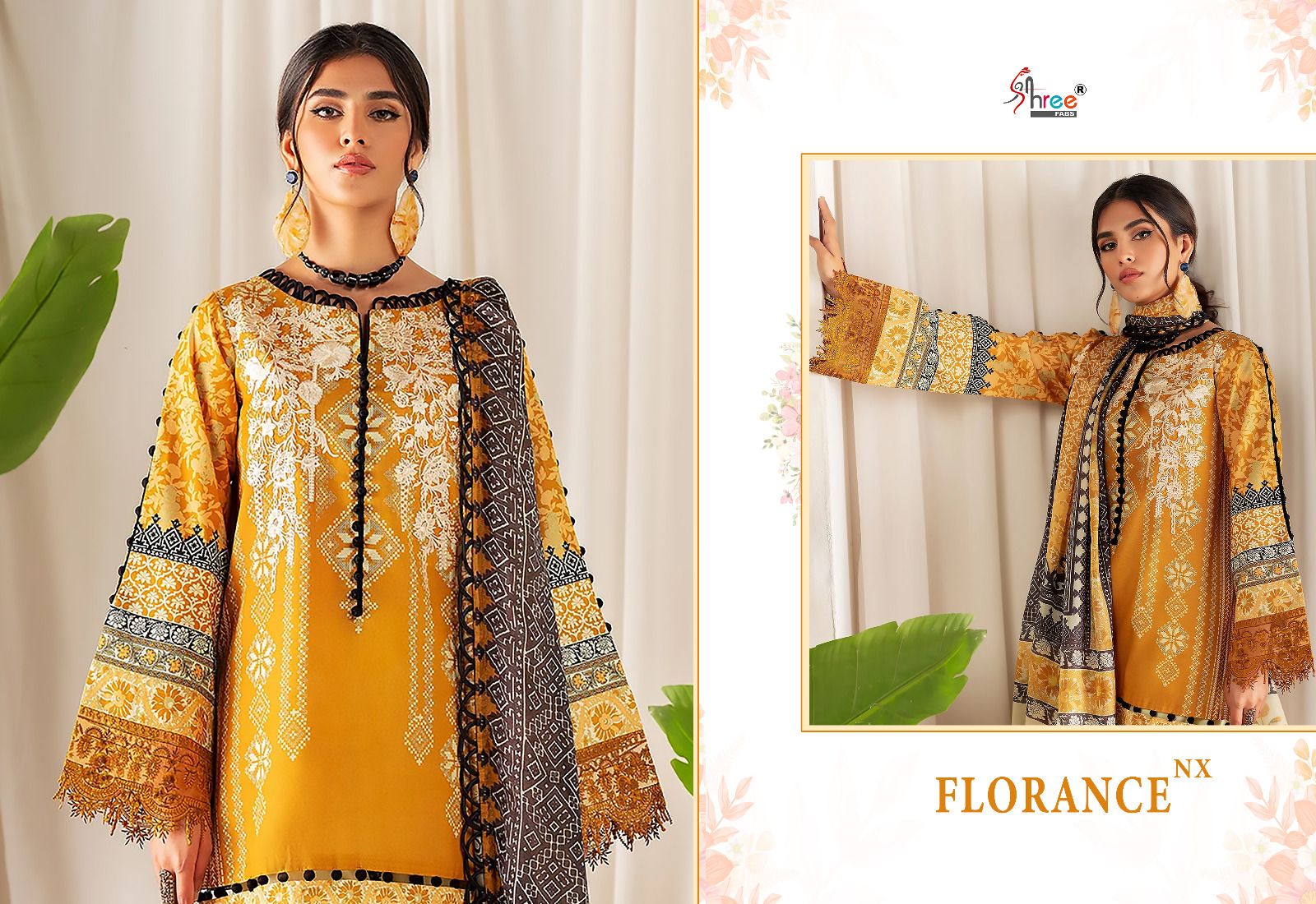 shree fabs florance nx cotton attrective look salwar suit with cotton dupatta catalog