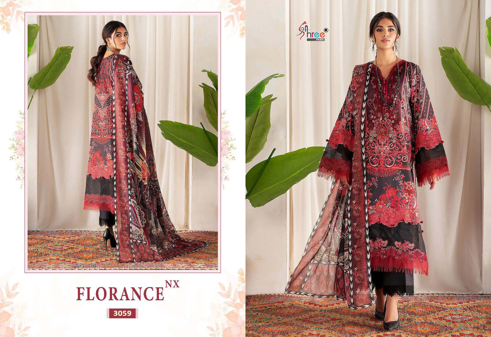 shree fabs florance nx cotton attrective look salwar suit with cotton dupatta catalog