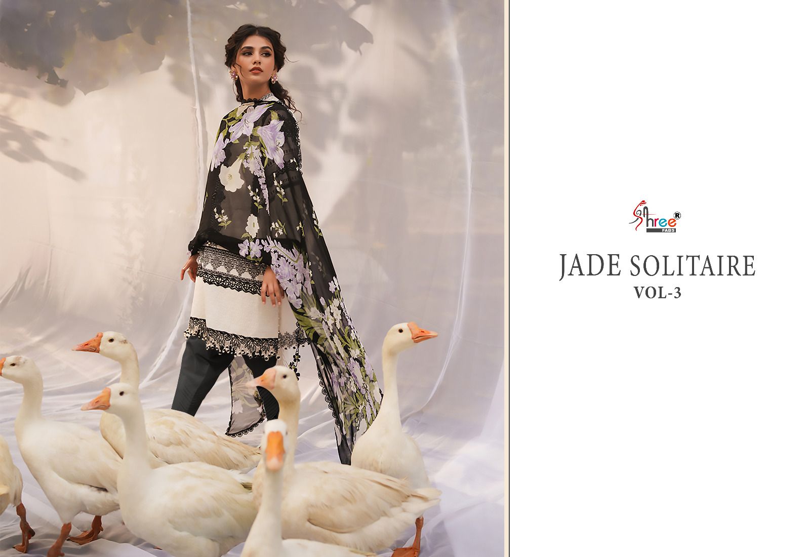 shree fabs Jade Solitaire Vol 3 cotton elegant look salwar suit with shiffon dupatta catalog