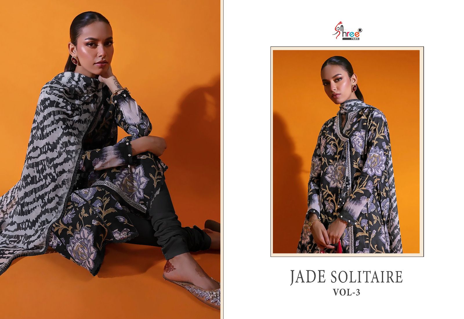 shree fabs Jade Solitaire Vol 3 cotton elegant look salwar suit with shiffon dupatta catalog