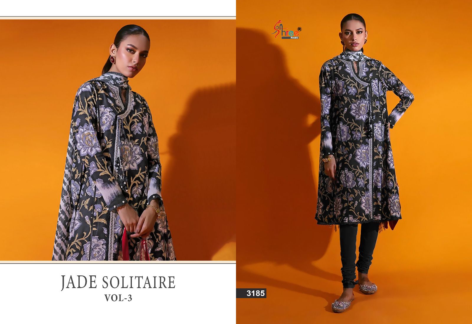 shree fabs Jade Solitaire Vol 3 cotton elegant look salwar suit with shiffon dupatta catalog