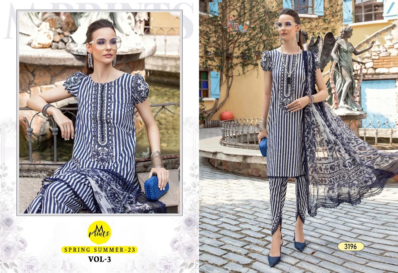 shree fabs M Print Spring Summer 23 Vol 3 cotton exclusive look salwar suit with cotton dupatta catalog