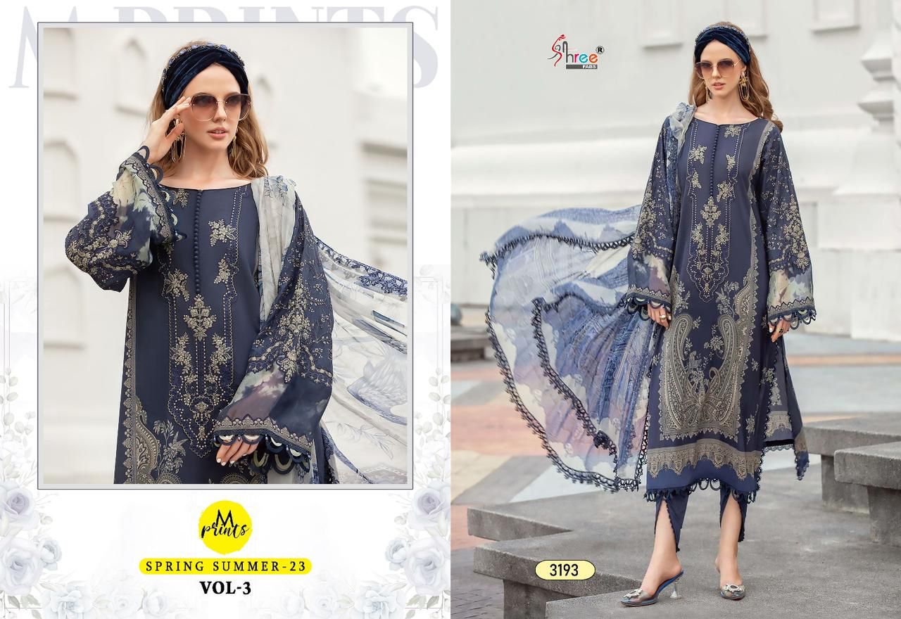 shree fabs M Print Spring Summer 23 Vol 3 cotton exclusive look salwar suit with cotton dupatta catalog