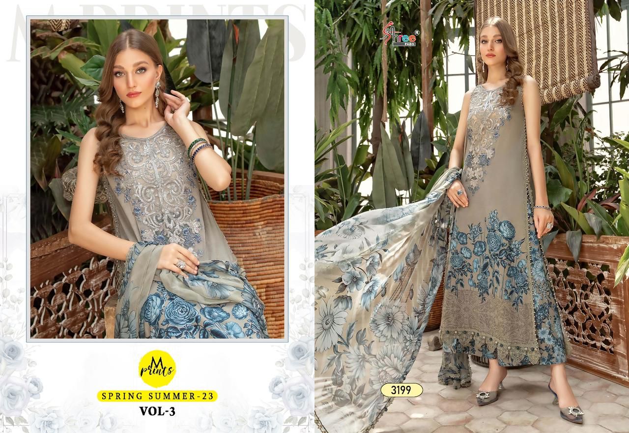 shree fabs M Print Spring Summer 23 Vol 3 cotton exclusive look salwar suit with cotton dupatta catalog