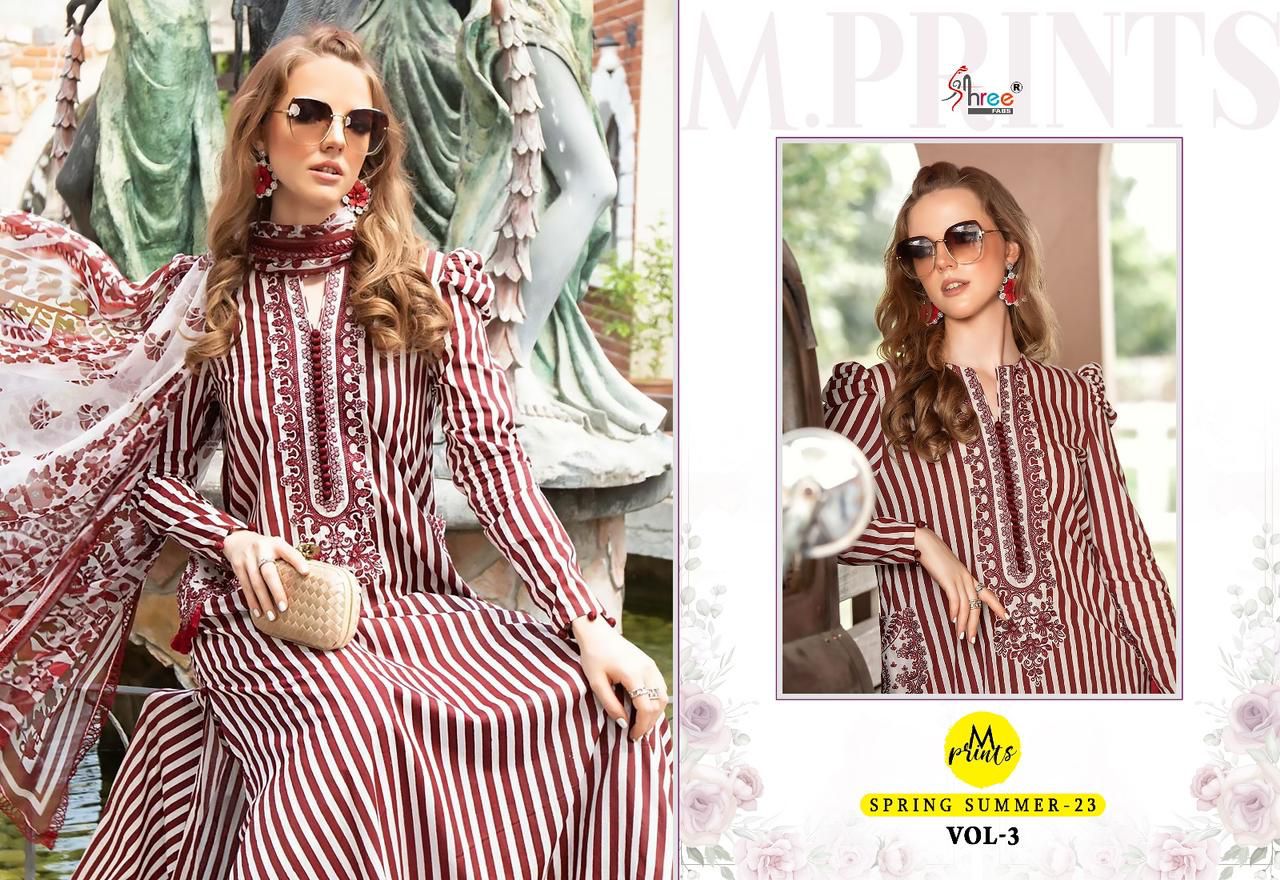 shree fabs M Print Spring Summer 23 Vol 3 cotton exclusive look salwar suit with cotton dupatta catalog