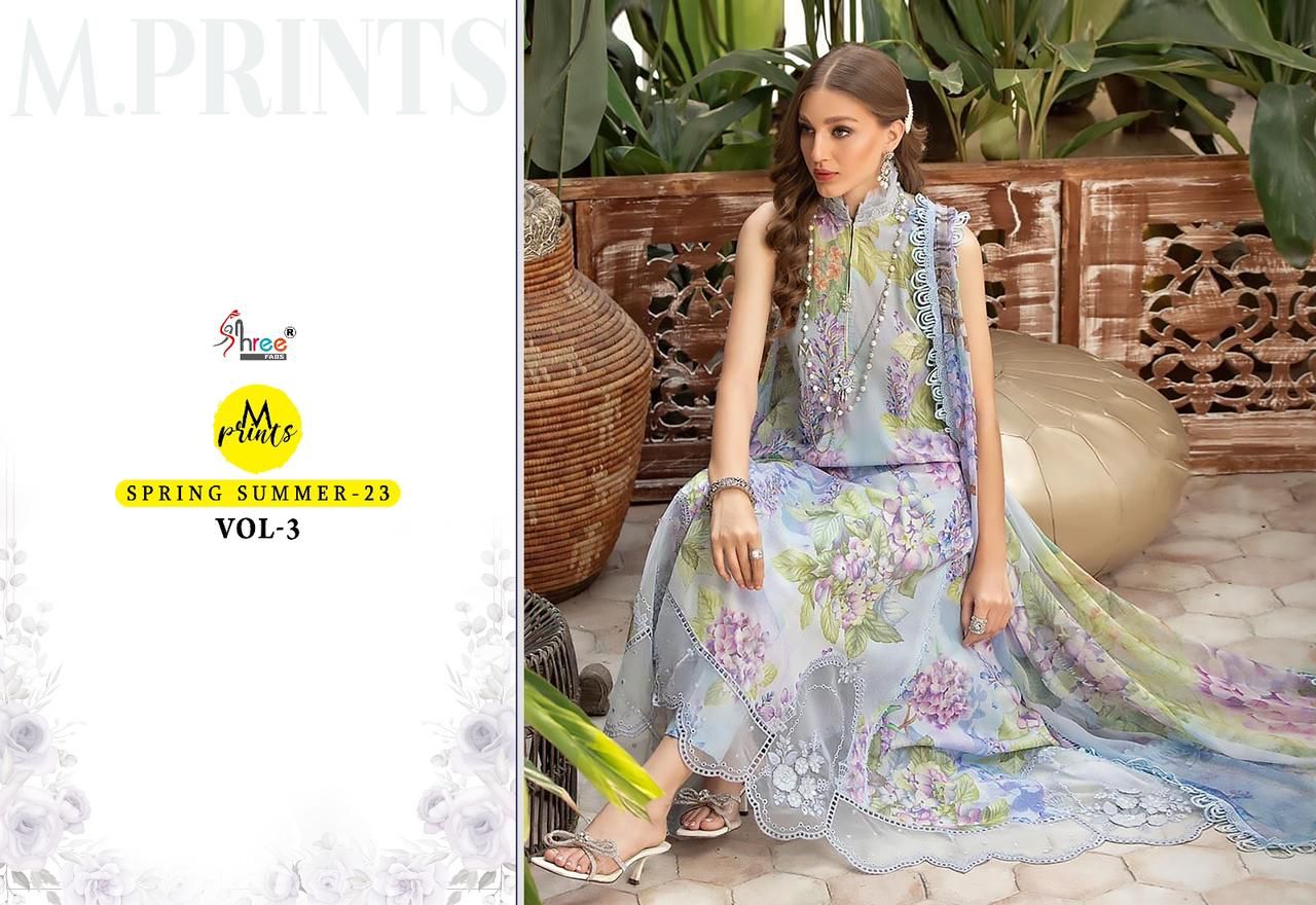 shree fabs M Print Spring Summer 23 Vol 3 cotton exclusive look salwar suit with cotton dupatta catalog