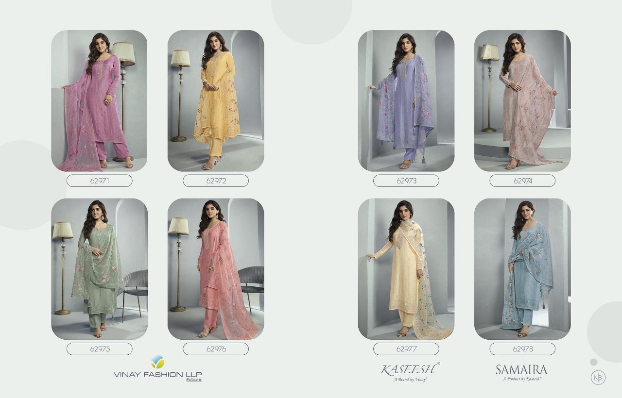 vinay fashion kaseesh samaira dola decent embroidery look salwar suit catalog