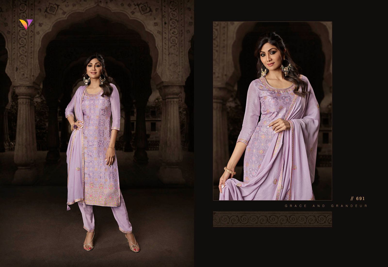 viradi fashion vatsam shilpa 4 viscose jam regal look kurti bottom with dupatta catalog