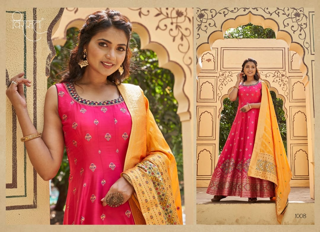 virasat Banarasiya Vol 2 jaquard silk innovative look indo western catalog