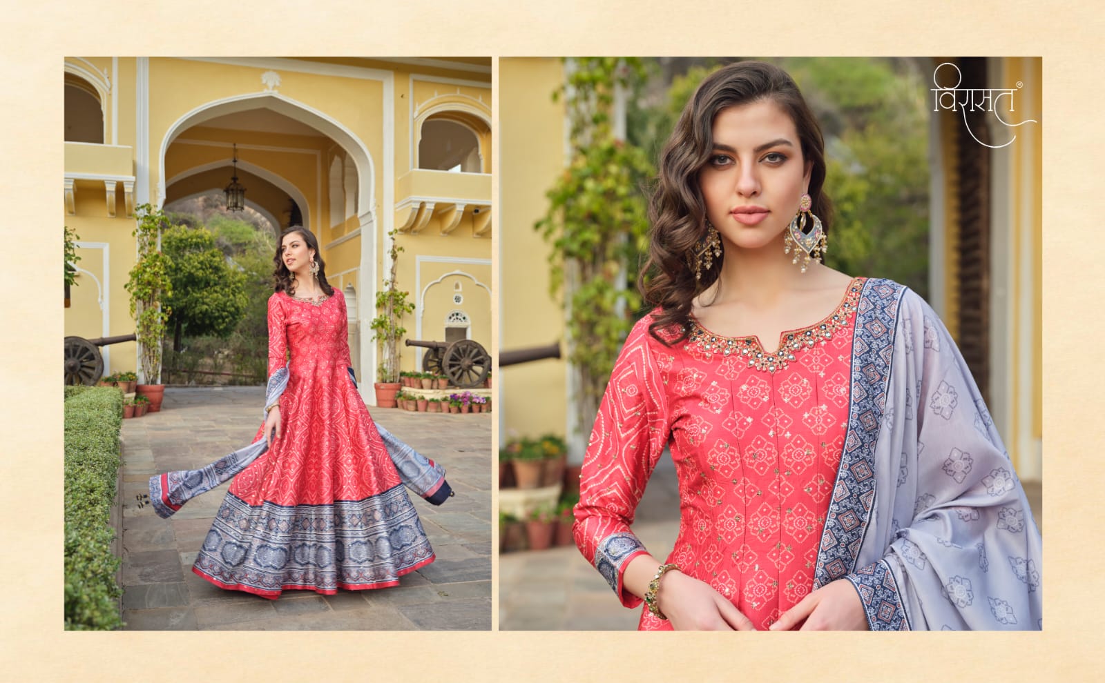 virasat ratrani Killer Silk regal look indo wetern catalog