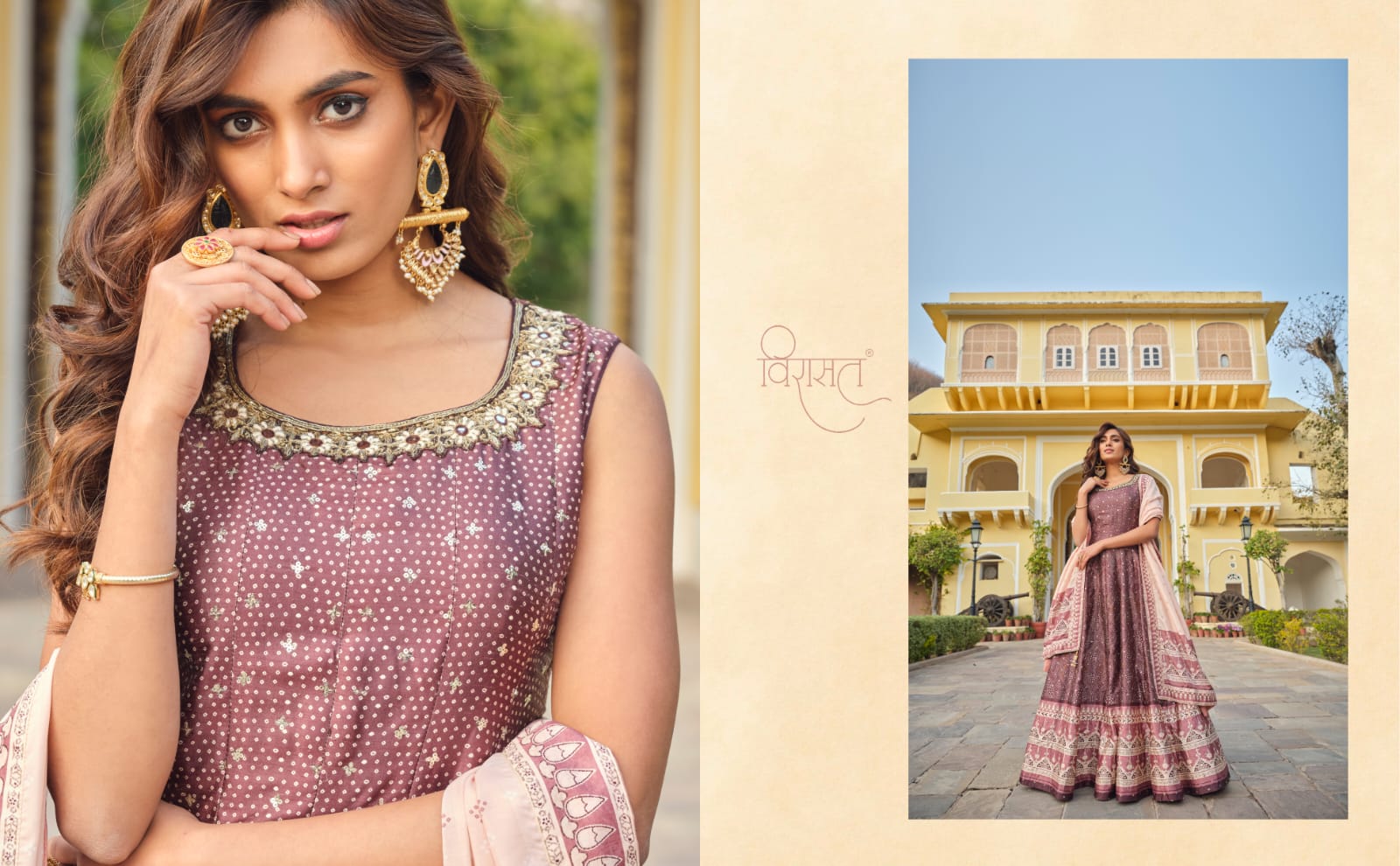 virasat ratrani Killer Silk regal look indo wetern catalog