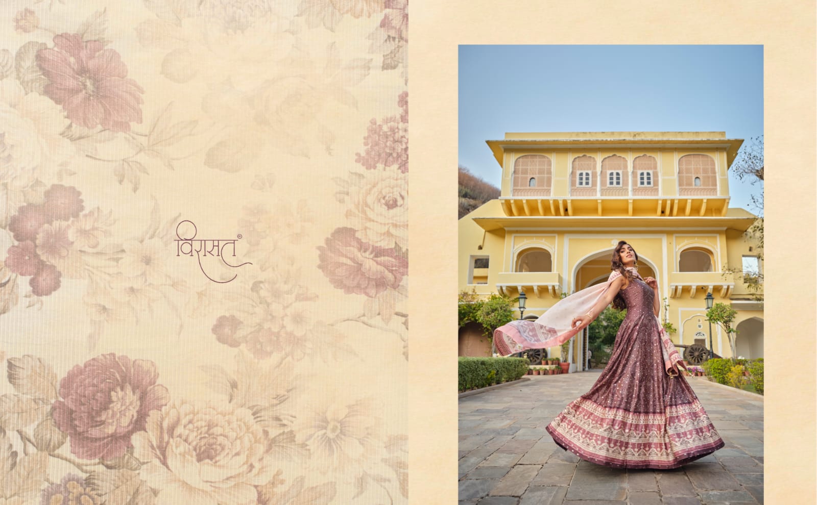 virasat ratrani Killer Silk regal look indo wetern catalog