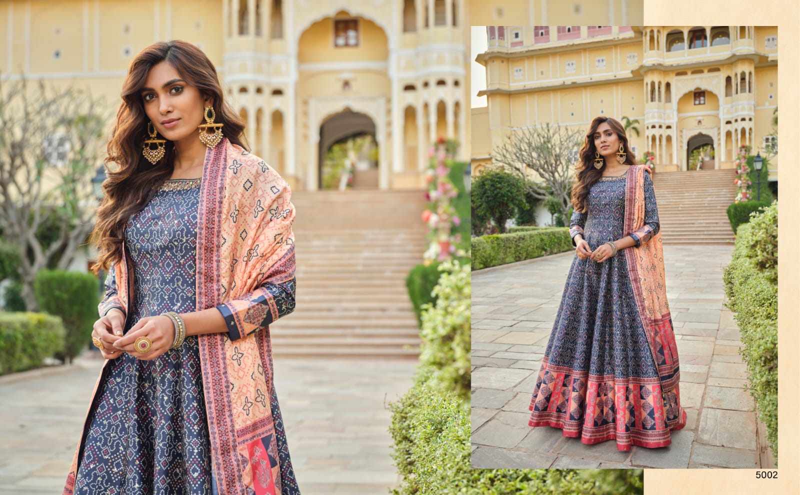 virasat ratrani Killer Silk regal look indo wetern catalog