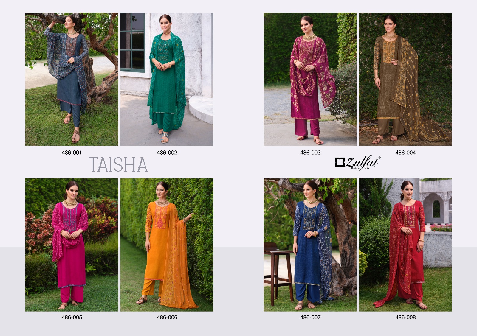 zulfat designer suit taisha viscose regal look salwar suit catalog