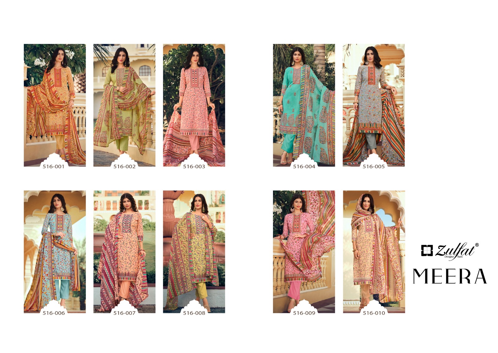 zulfat designer suits meera cotton innovative look salwar suit catalog