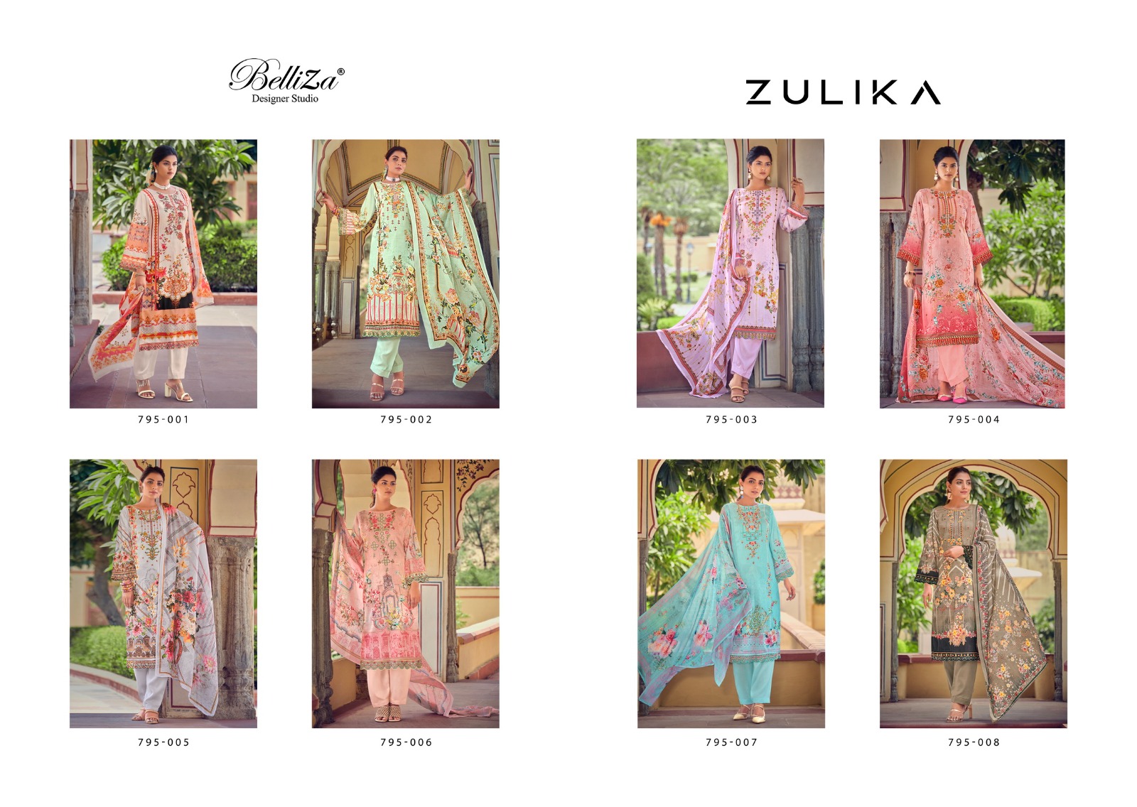 zulfat designer suits zulika jam cotton regal look salwar suit catalog