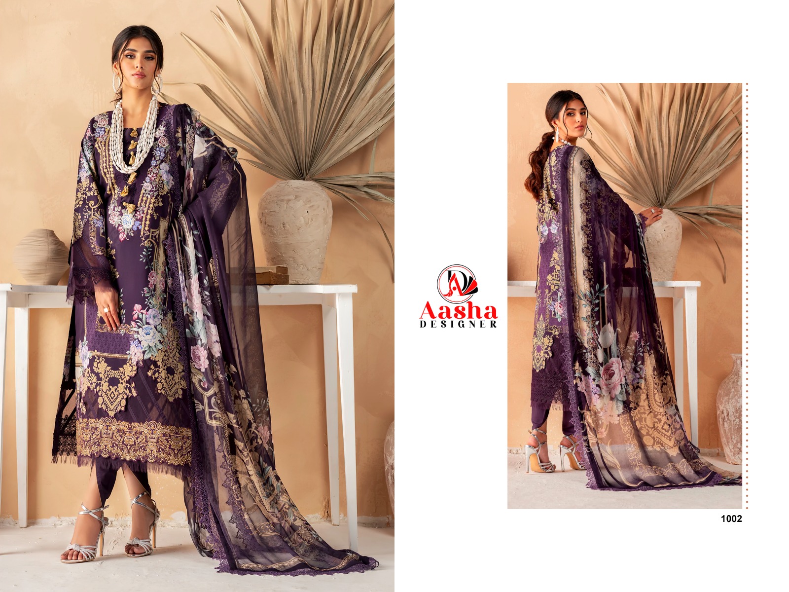 aasha designer Ayazal Vol 1 cotton attrective print salwar suit catalog