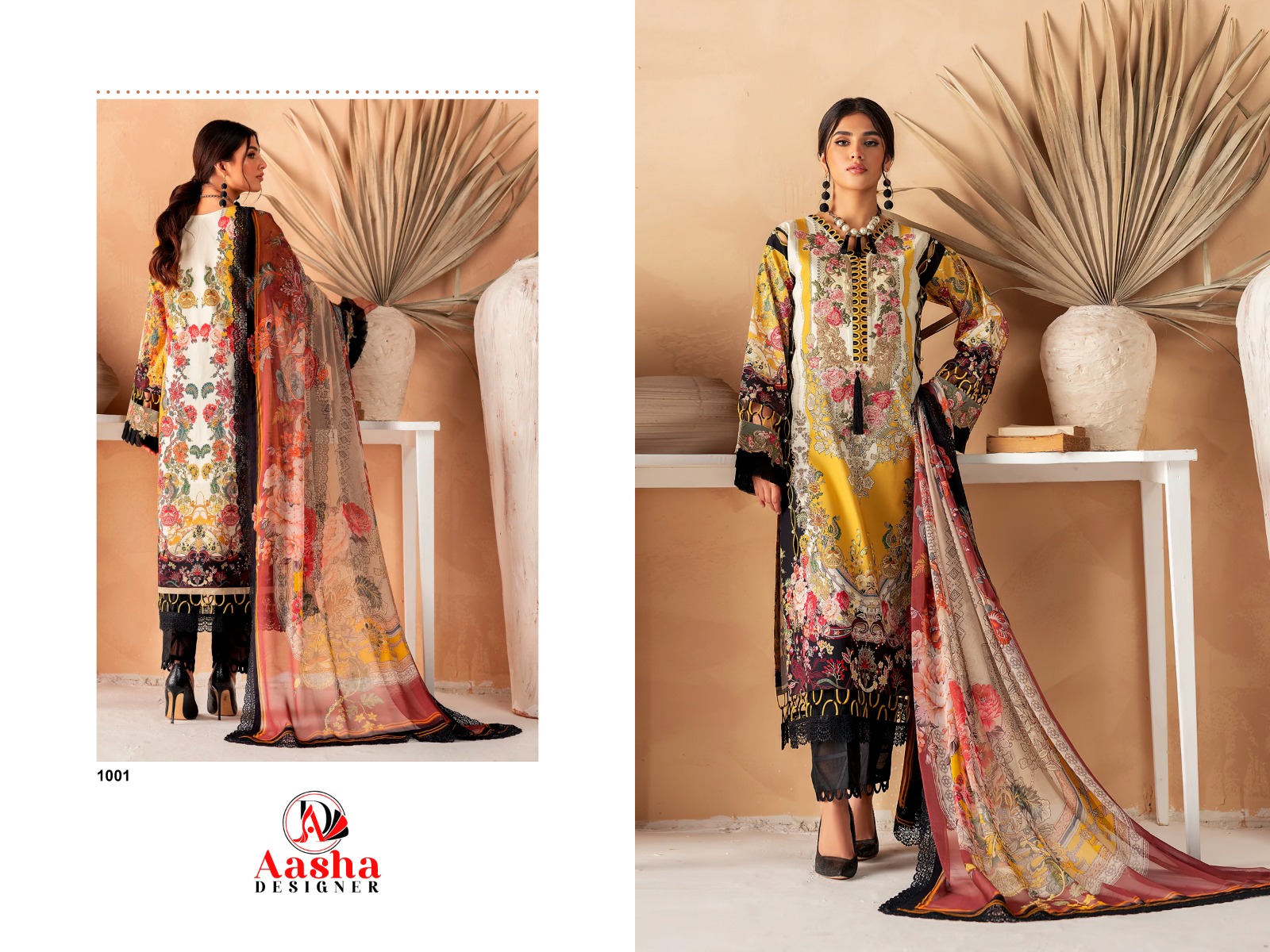 aasha designer Ayazal Vol 1 cotton attrective print salwar suit catalog