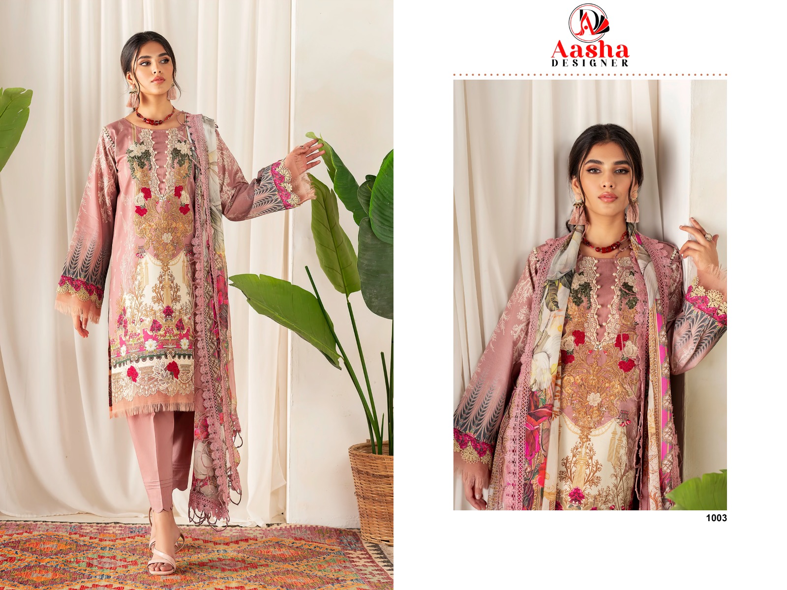 aasha designer Ayazal Vol 1 cotton attrective print salwar suit catalog