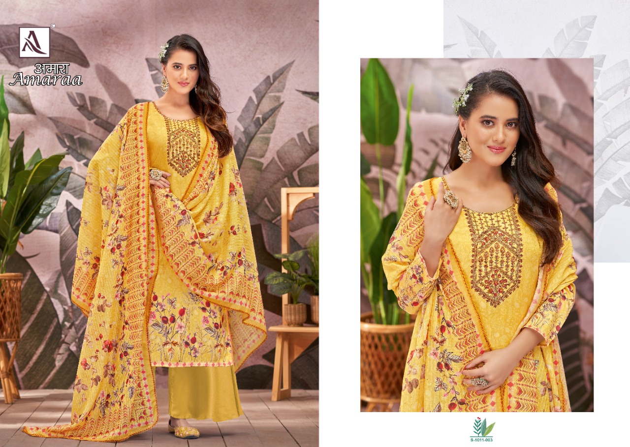 alok suit amaraa zam cotton gorgeous look salwar suit catalog