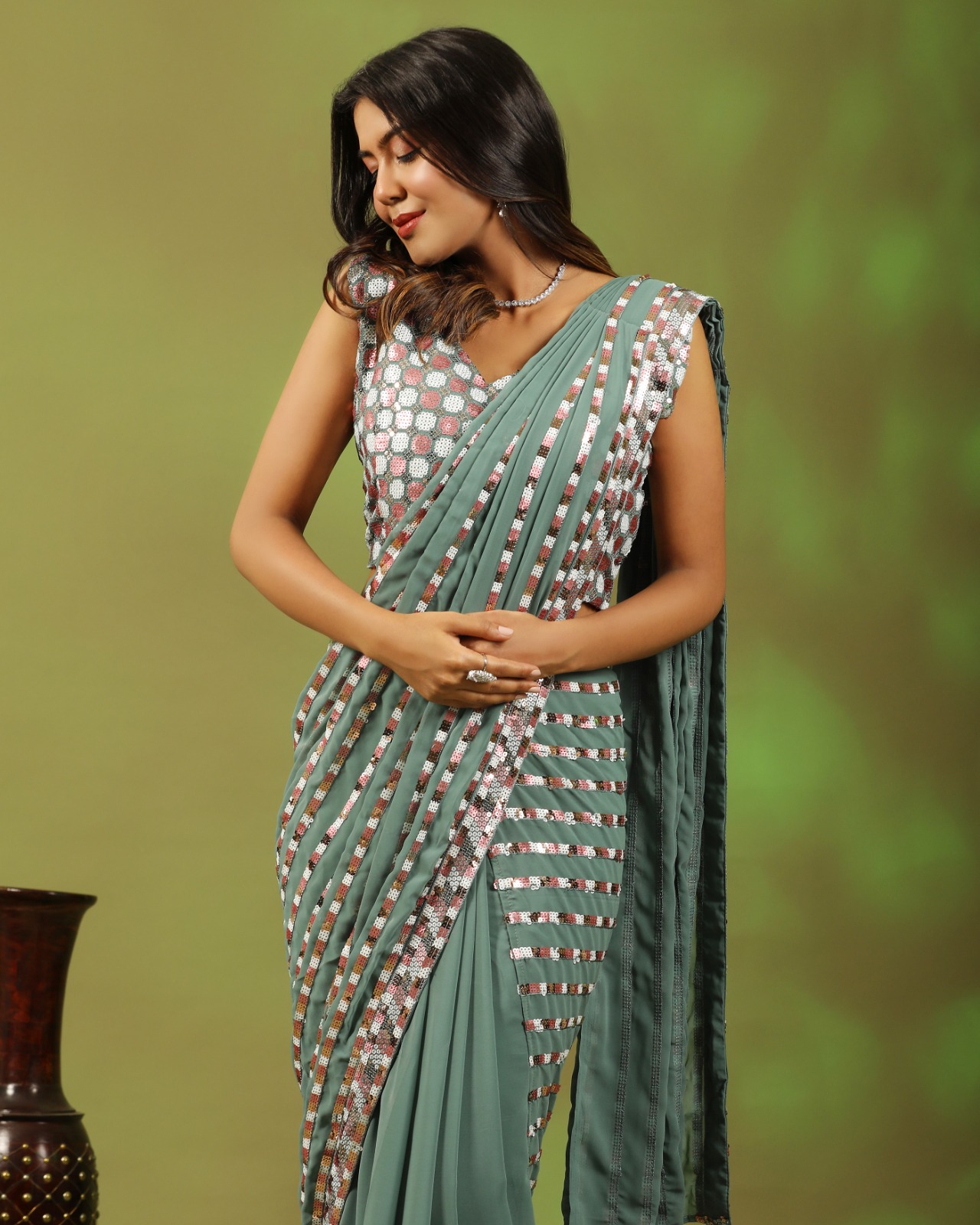 amoha trendz d no 248 georgette graceful look saree catalog