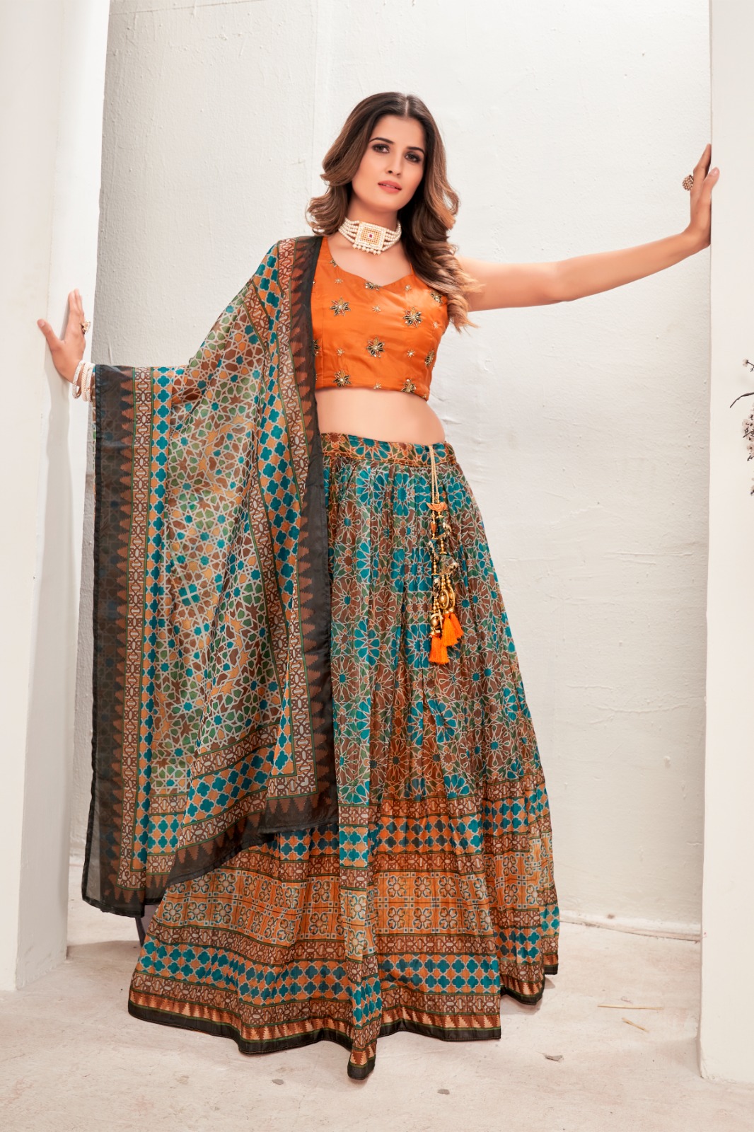 amoha trendz d no c 10576 organza elegant look lehenga catalog