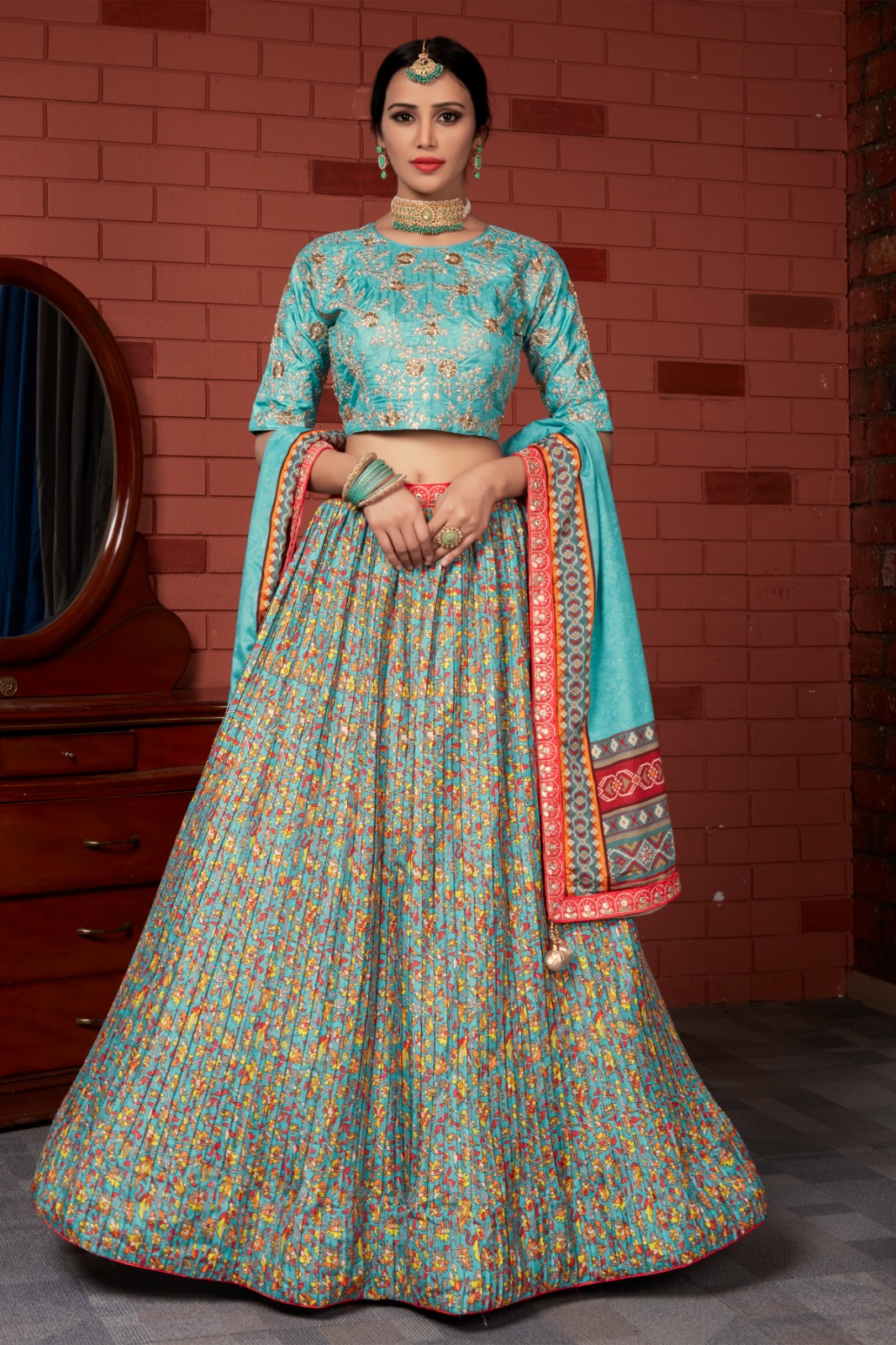 amoha trendz d no c 1989 chinnon elegant lehenga single