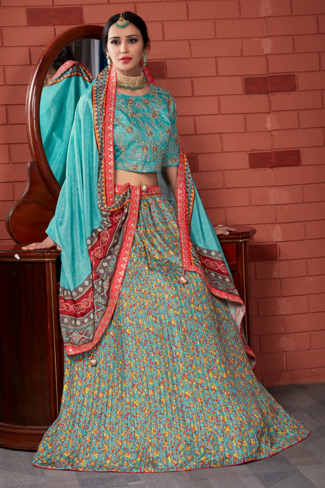 amoha trendz d no c 1989 chinnon elegant lehenga single