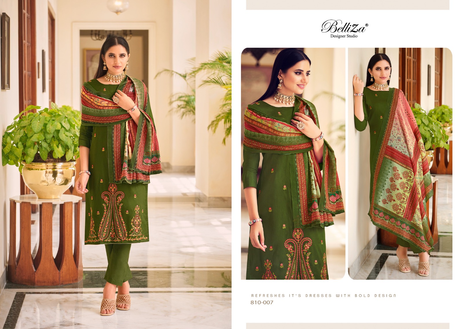 belliza designer studio ibadat jam cotton catchy look salwar suit catalog