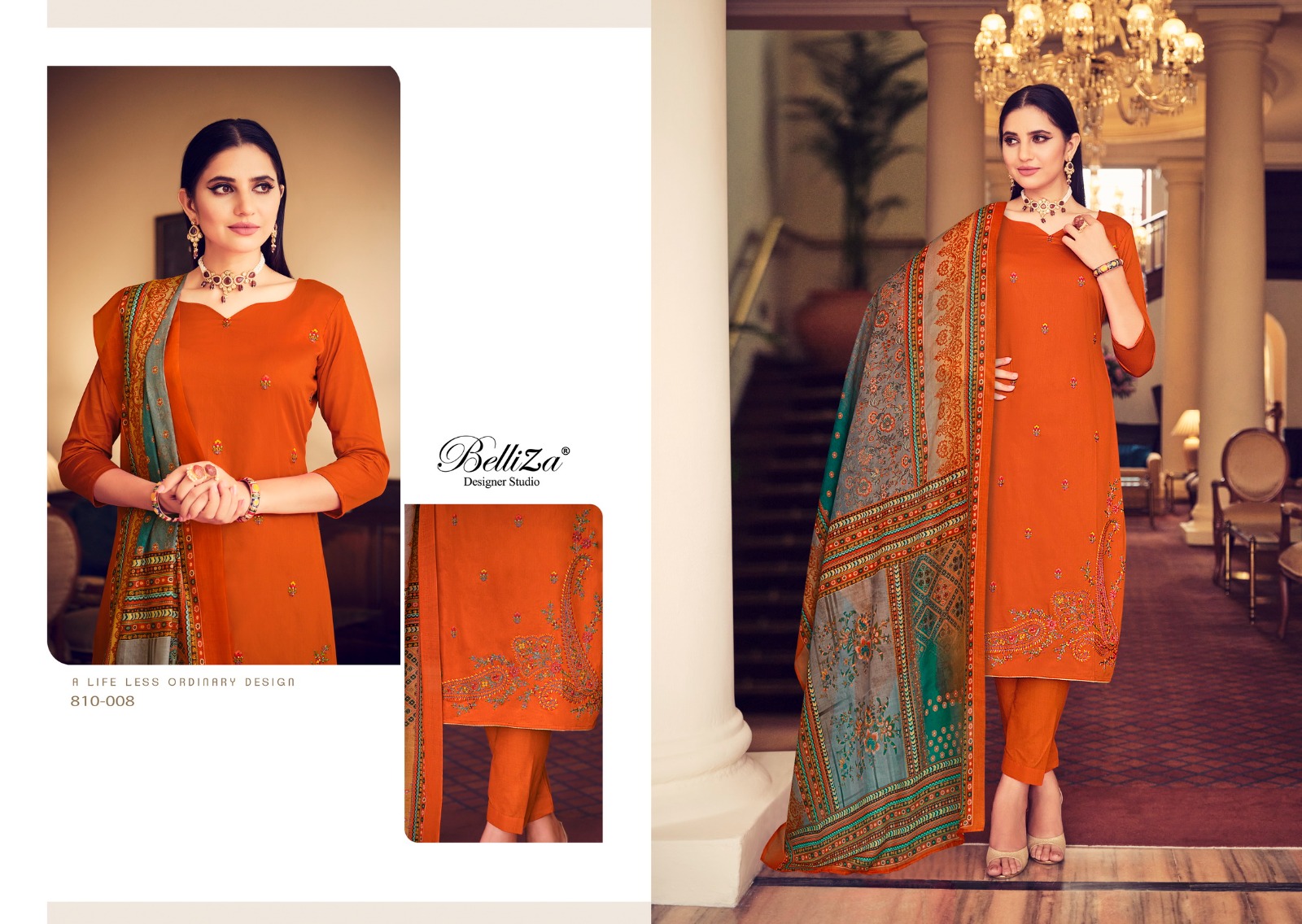 belliza designer studio ibadat jam cotton catchy look salwar suit catalog