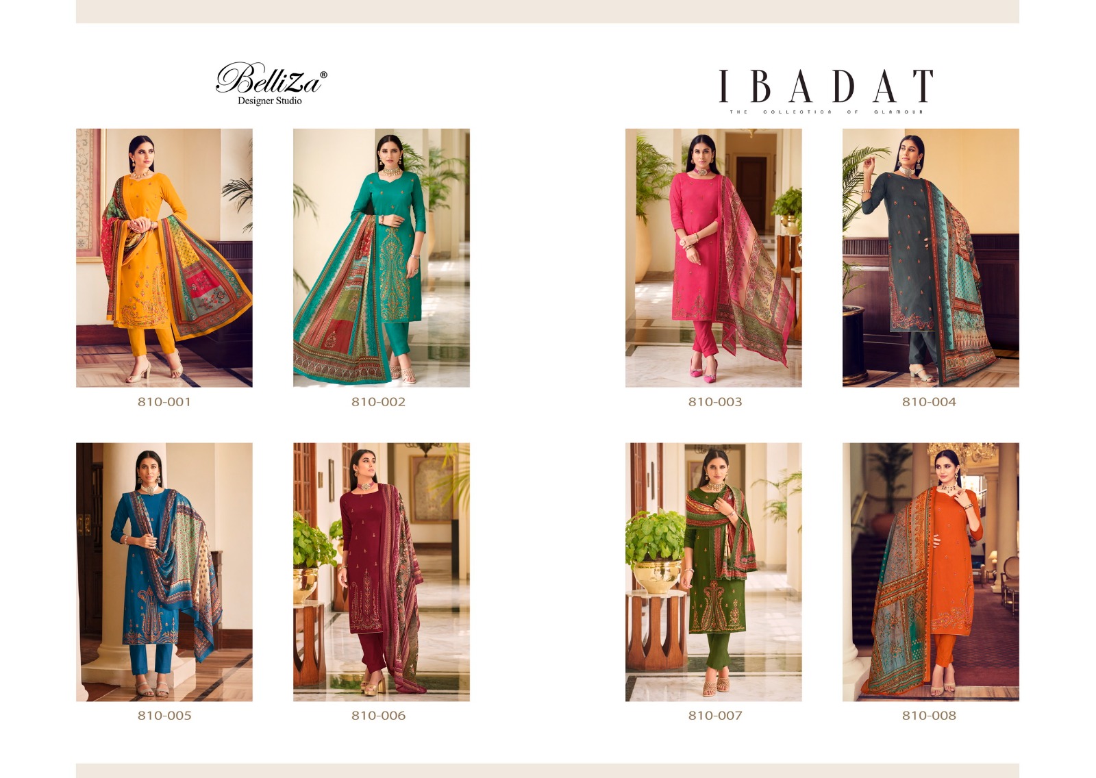 belliza designer studio ibadat jam cotton catchy look salwar suit catalog