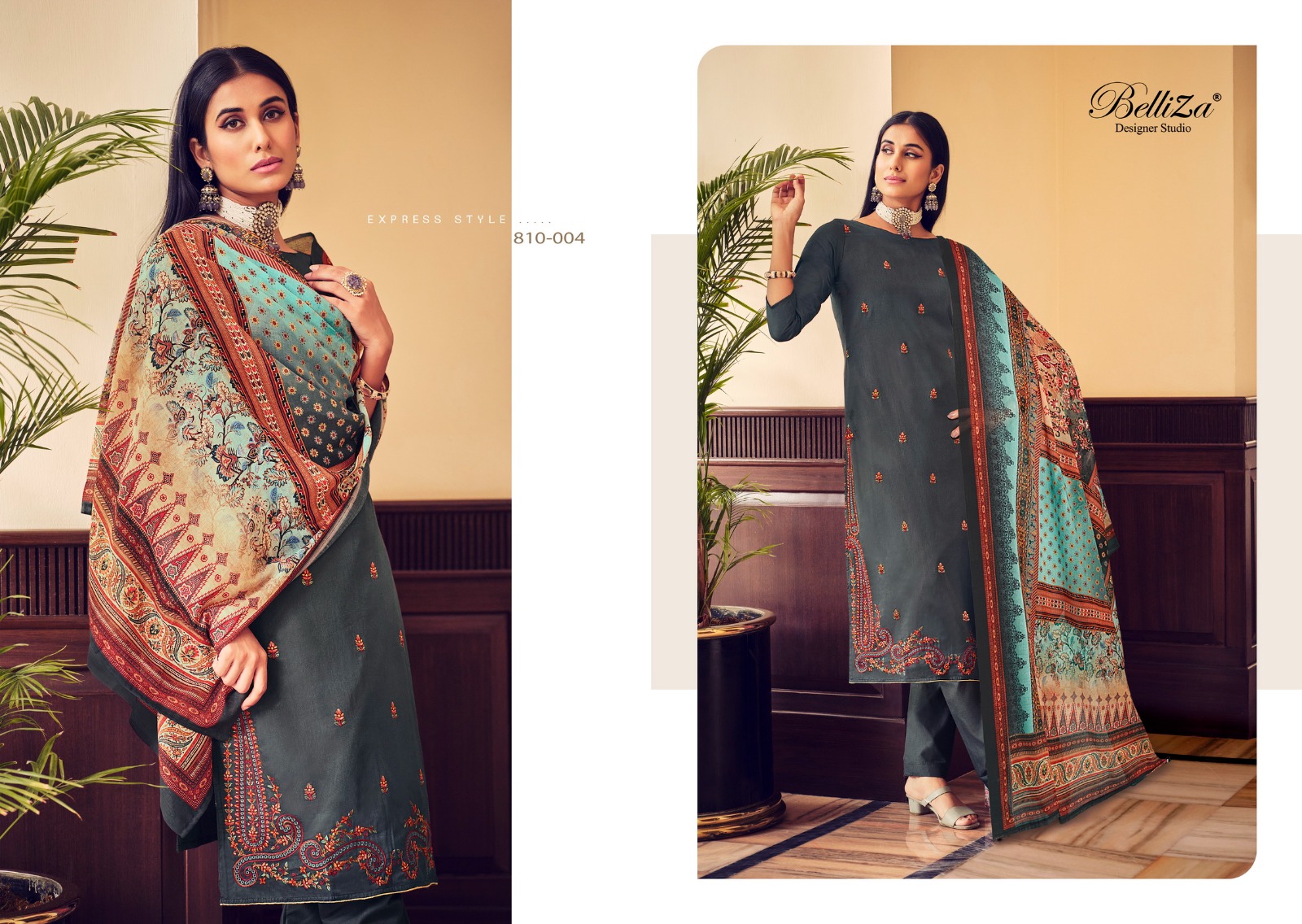 belliza designer studio ibadat jam cotton catchy look salwar suit catalog