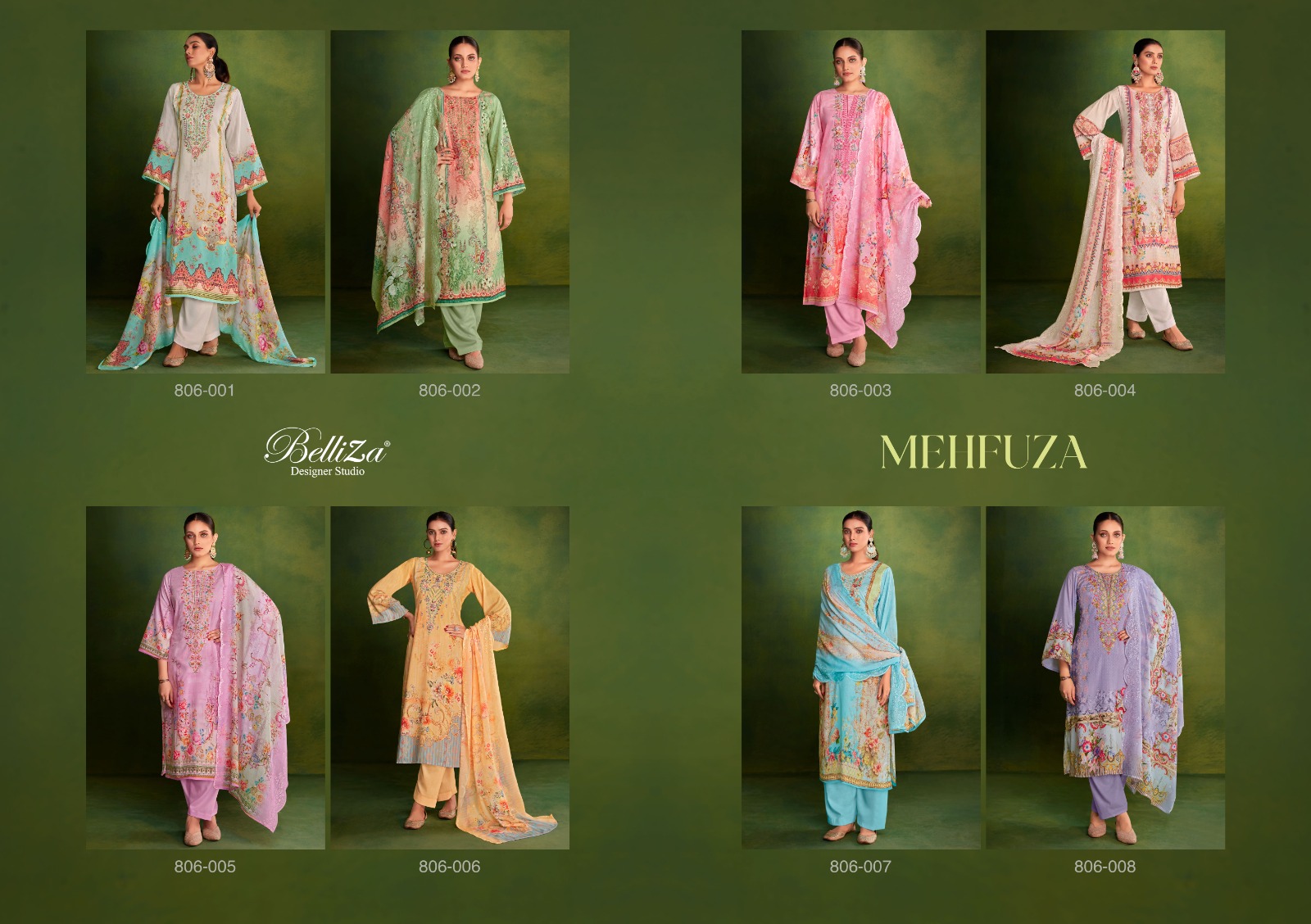 belliza designer studio mehfuza cotton catchy look salwar suit catalog