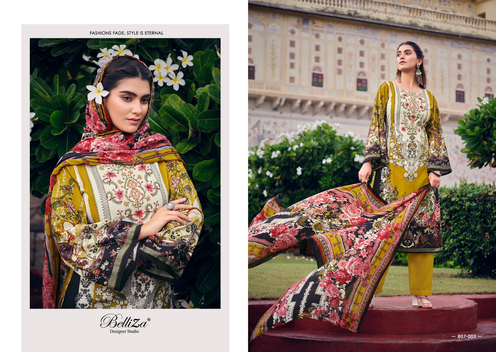 belliza designer studio naira vol 13 cotton innovative look salwar suit catalog