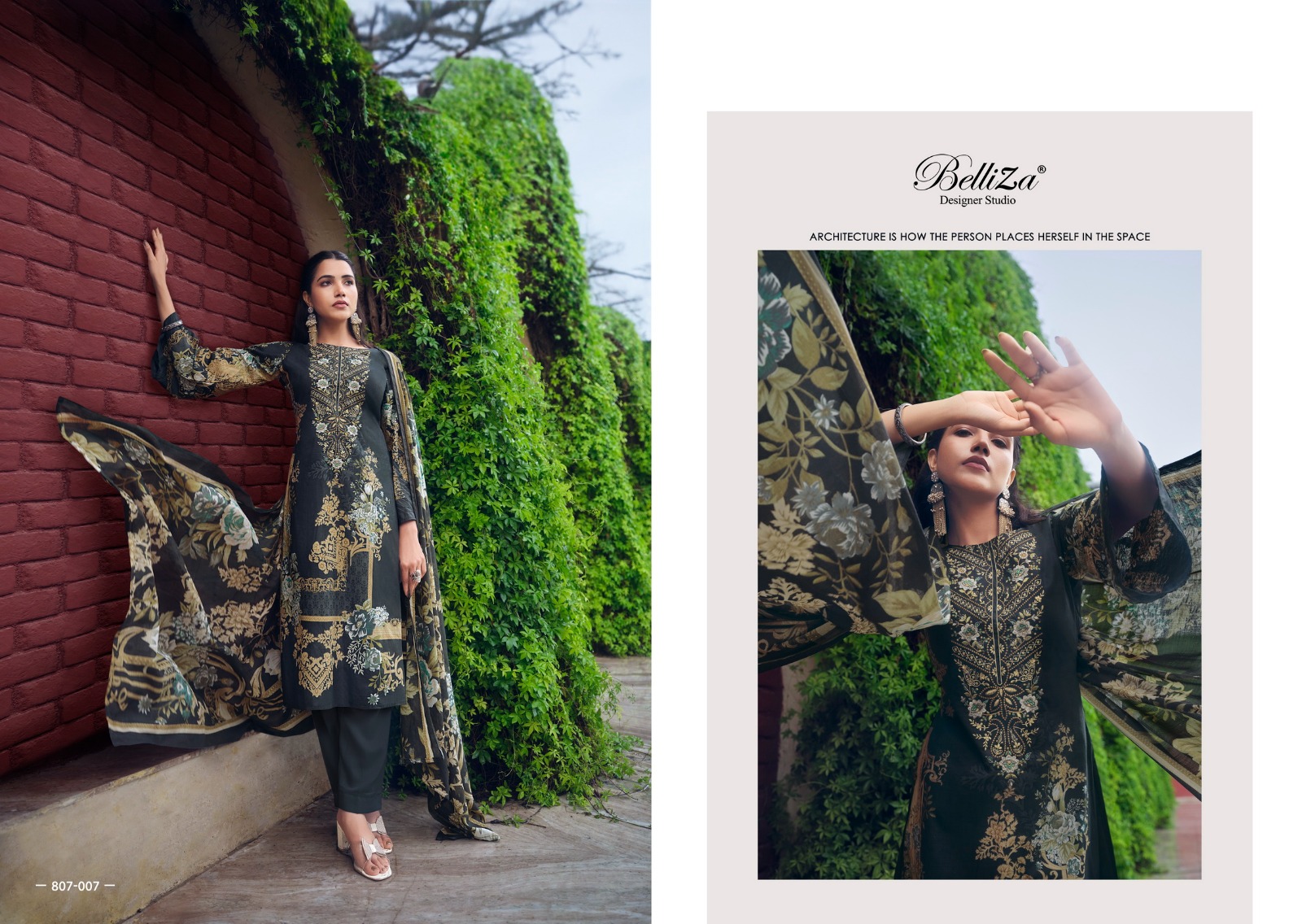 belliza designer studio naira vol 13 cotton innovative look salwar suit catalog