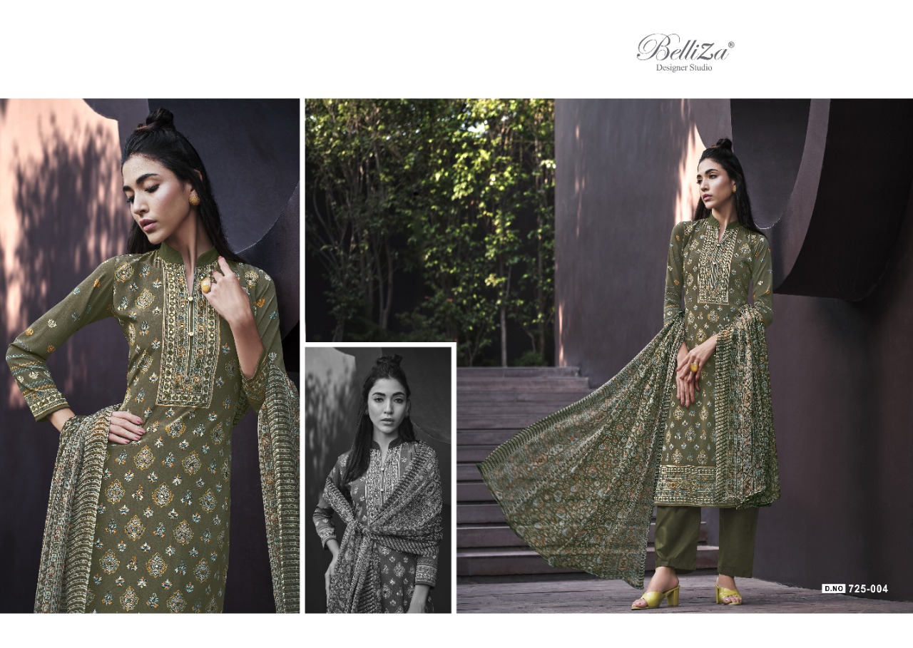 belliza designer studio shadows crape innovative look salwar suit catalog