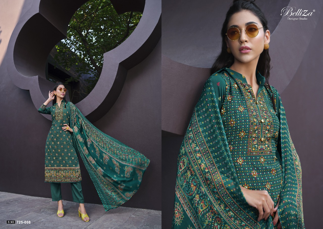 belliza designer studio shadows crape innovative look salwar suit catalog