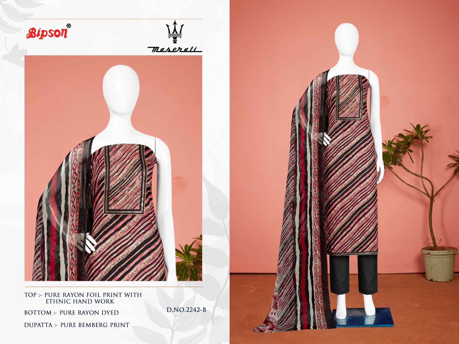 bipson Maserati 2242 cotton catchy look salwar suit catalog