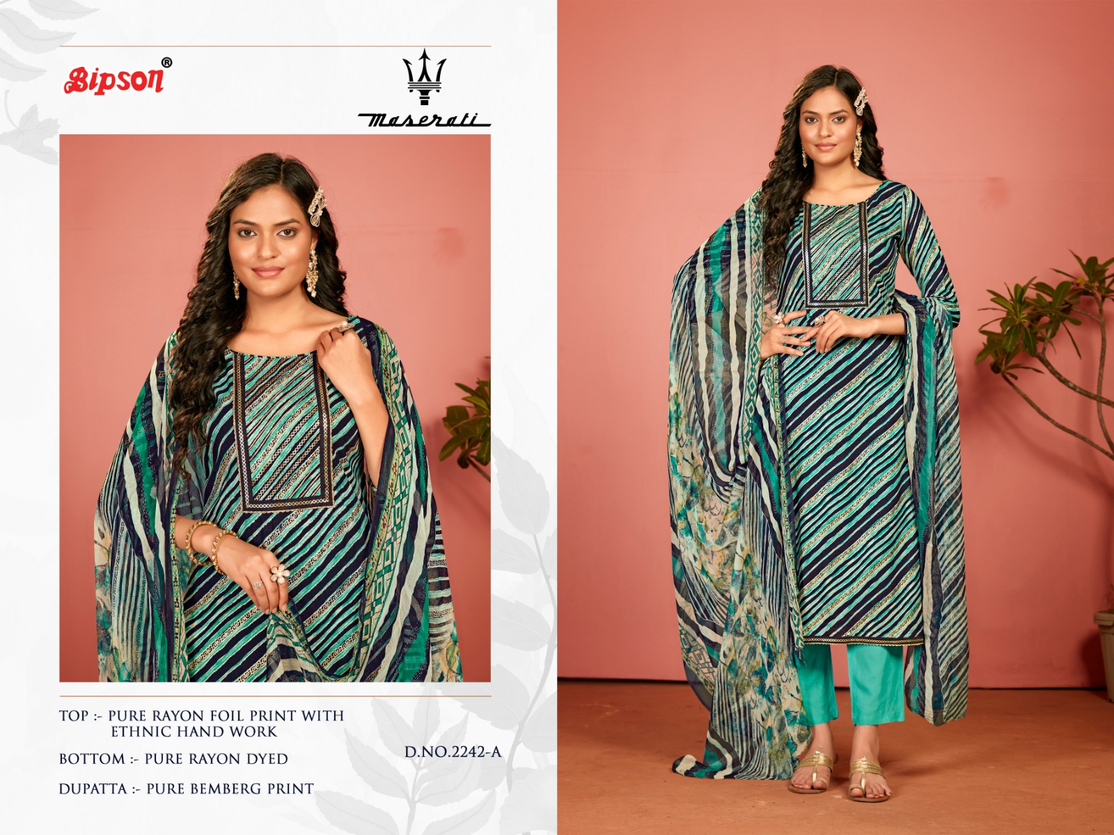 bipson Maserati 2242 cotton catchy look salwar suit catalog