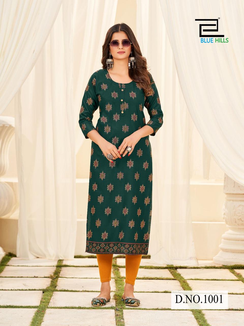 blue hills classmate vol 1 rayon decent look kurti catalog