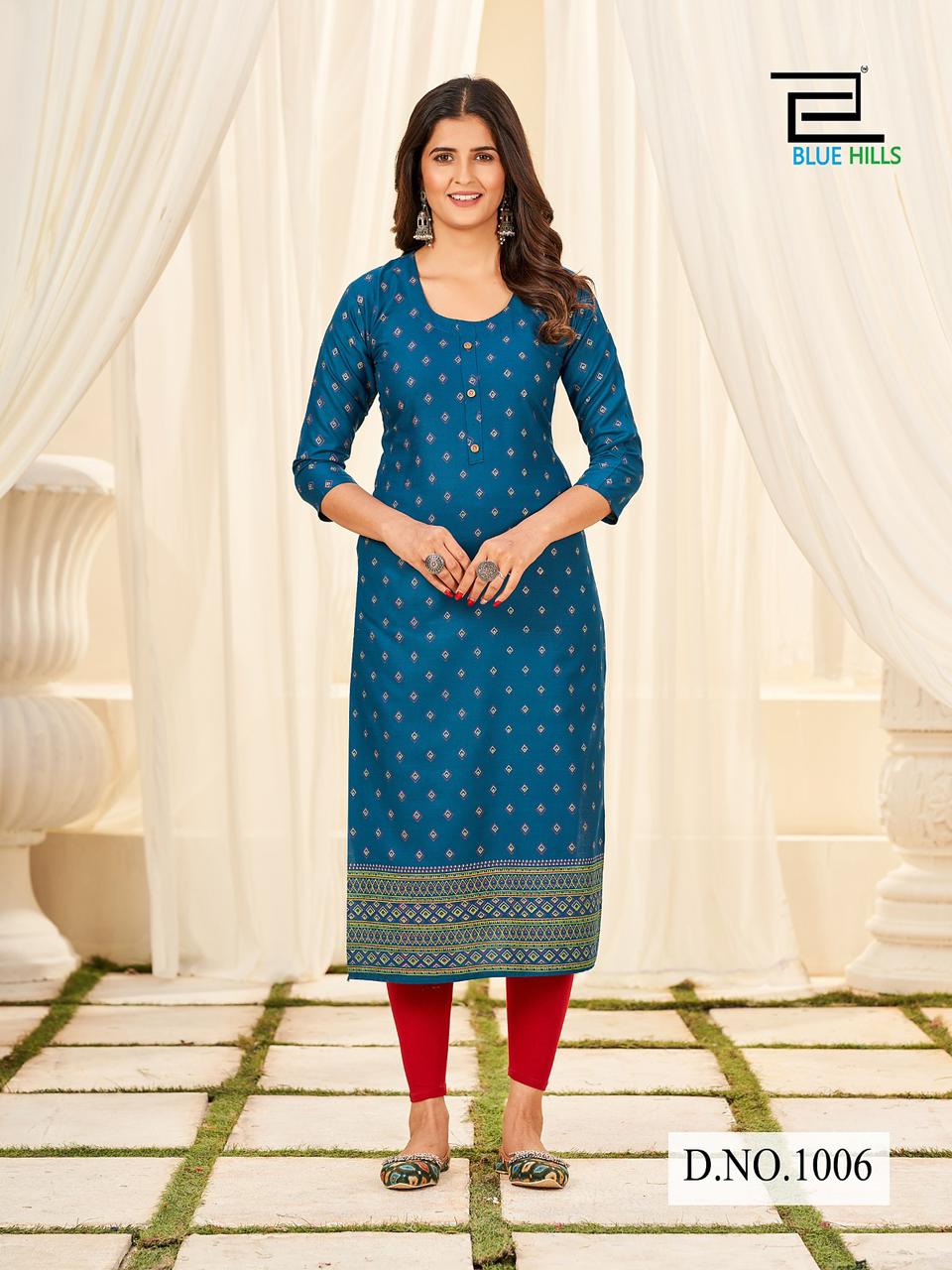 blue hills classmate vol 1 rayon decent look kurti catalog