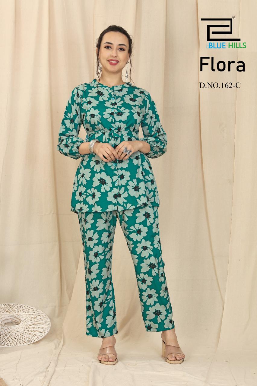 blue hills flora crepe exclusive print top bottom catalog