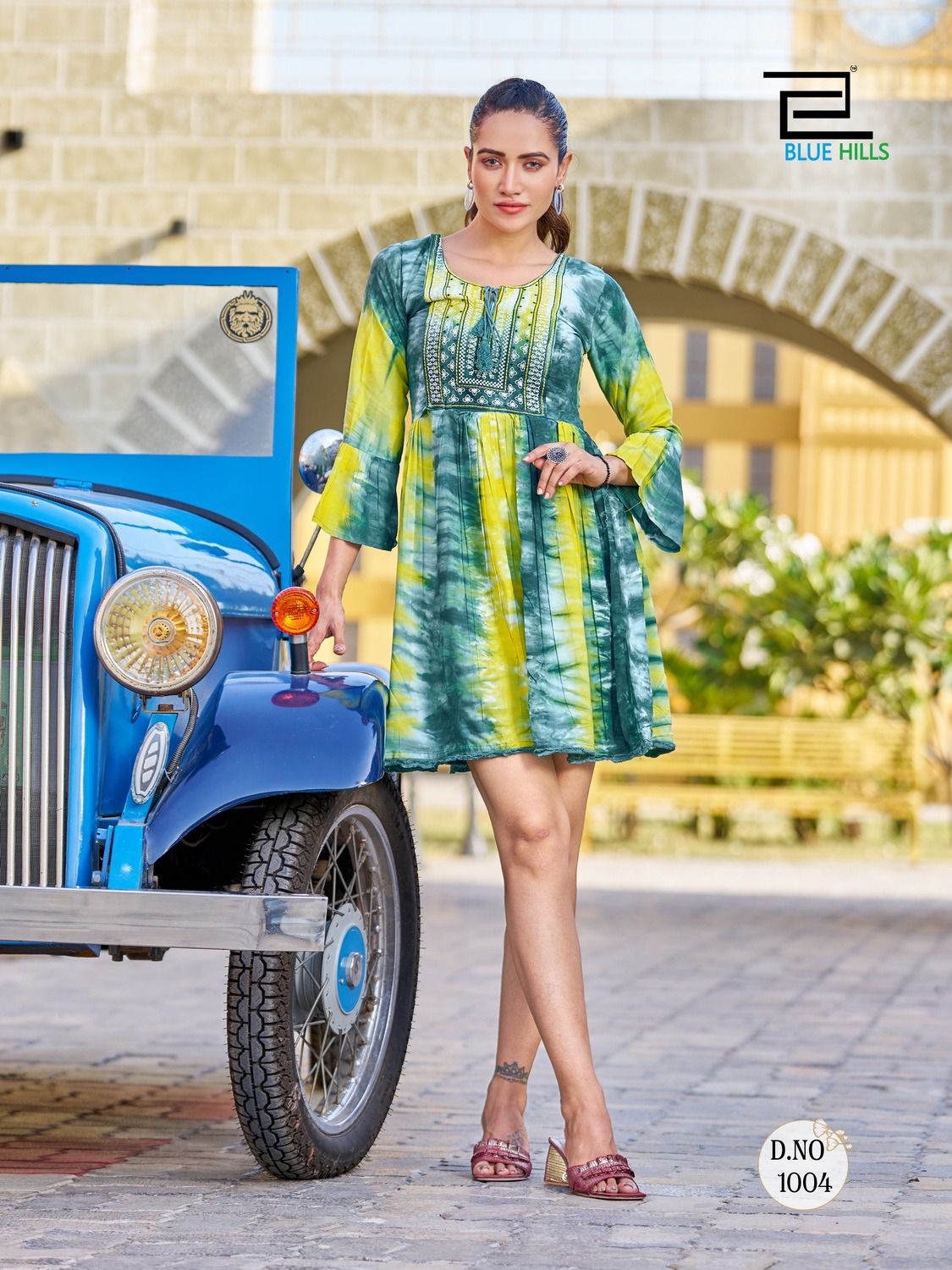 blue house Bislery rayon stylish look kurti catalog