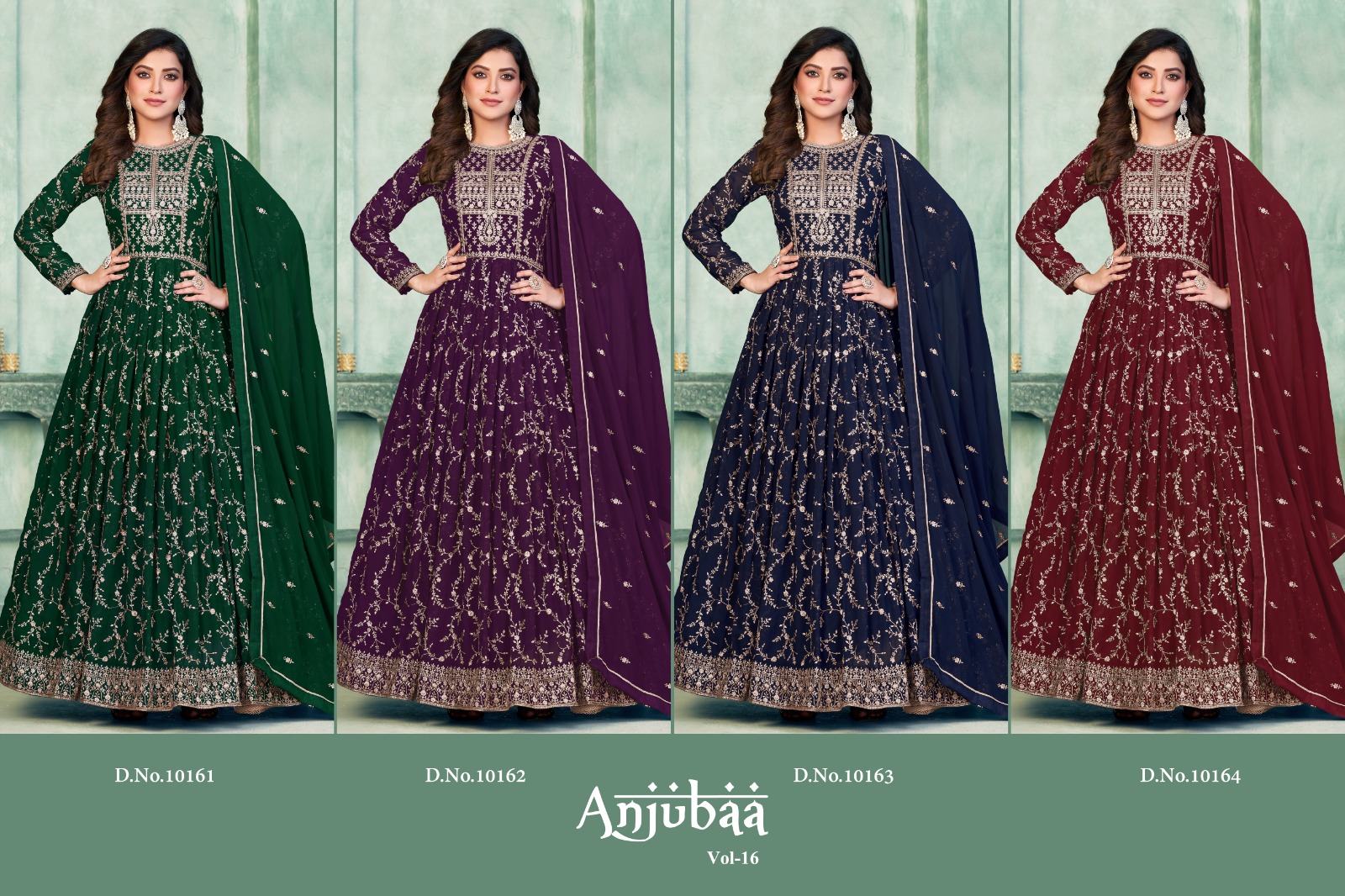 dani anjubaa vol 16 georgette decent look salwar suit catalog