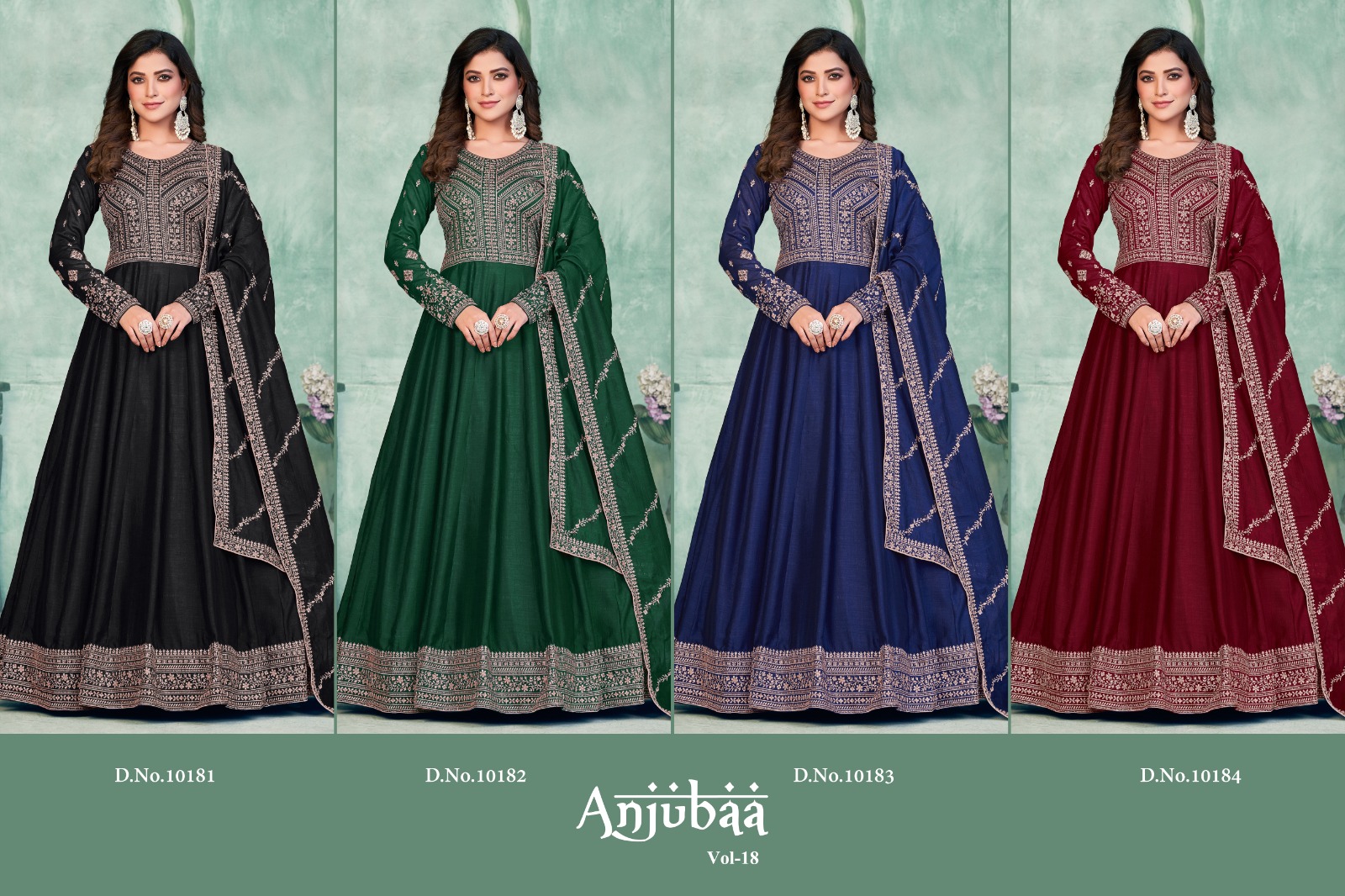 dani fashion anjubaa vol 18 silk gorgeous look salwar suit catalog