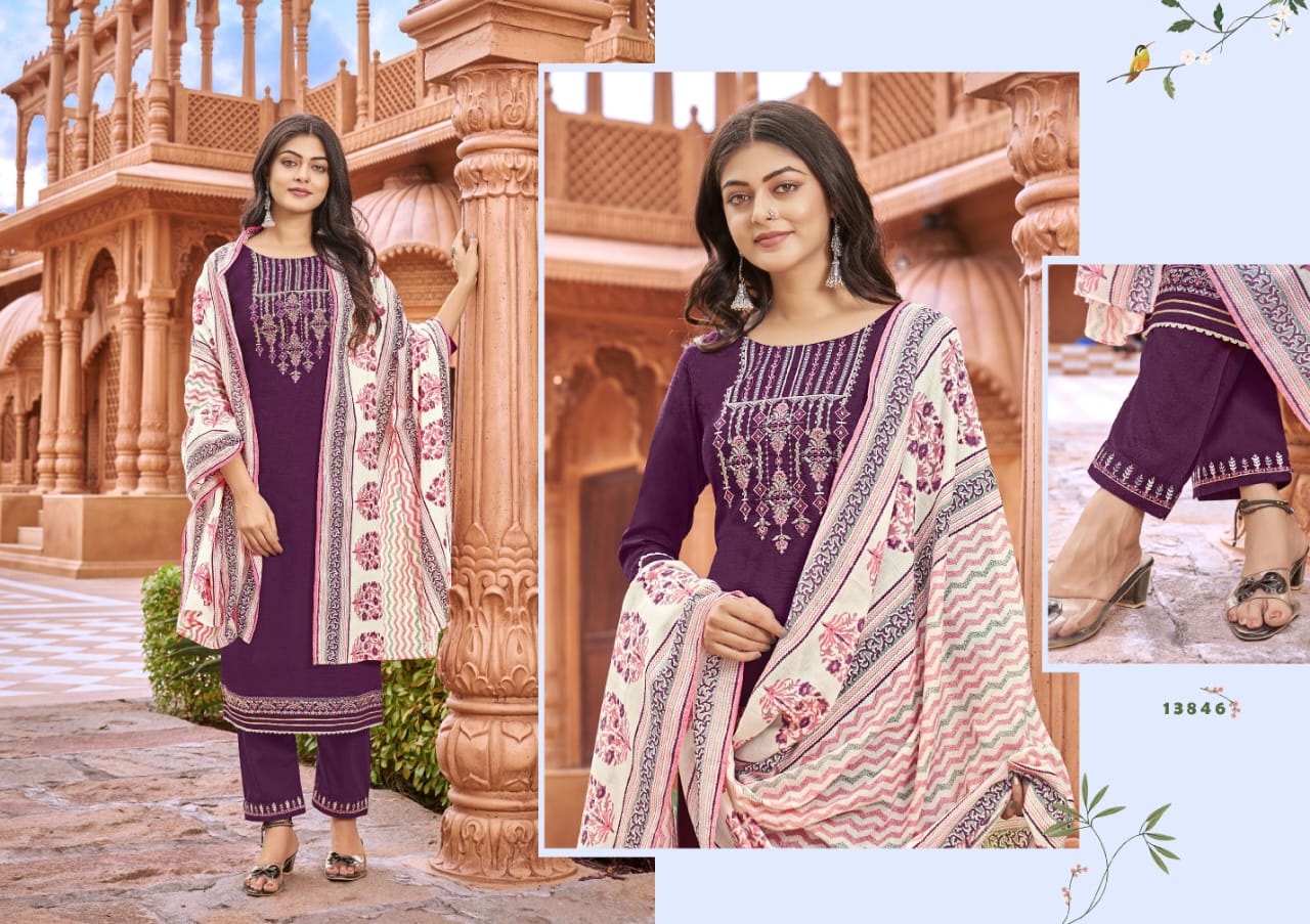 kalaroop by kajree Purika vol 9 fancy innovative look kurti pant with dupatta catalog