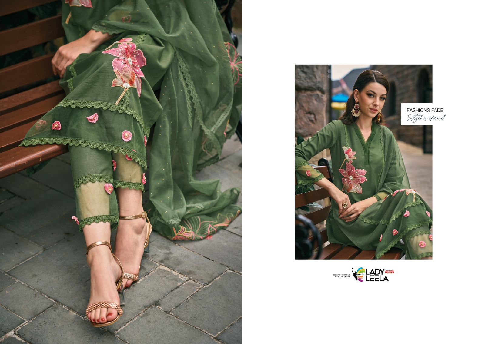 lady leela ibadat viscose innovative look kurti pant with dupatta catalog