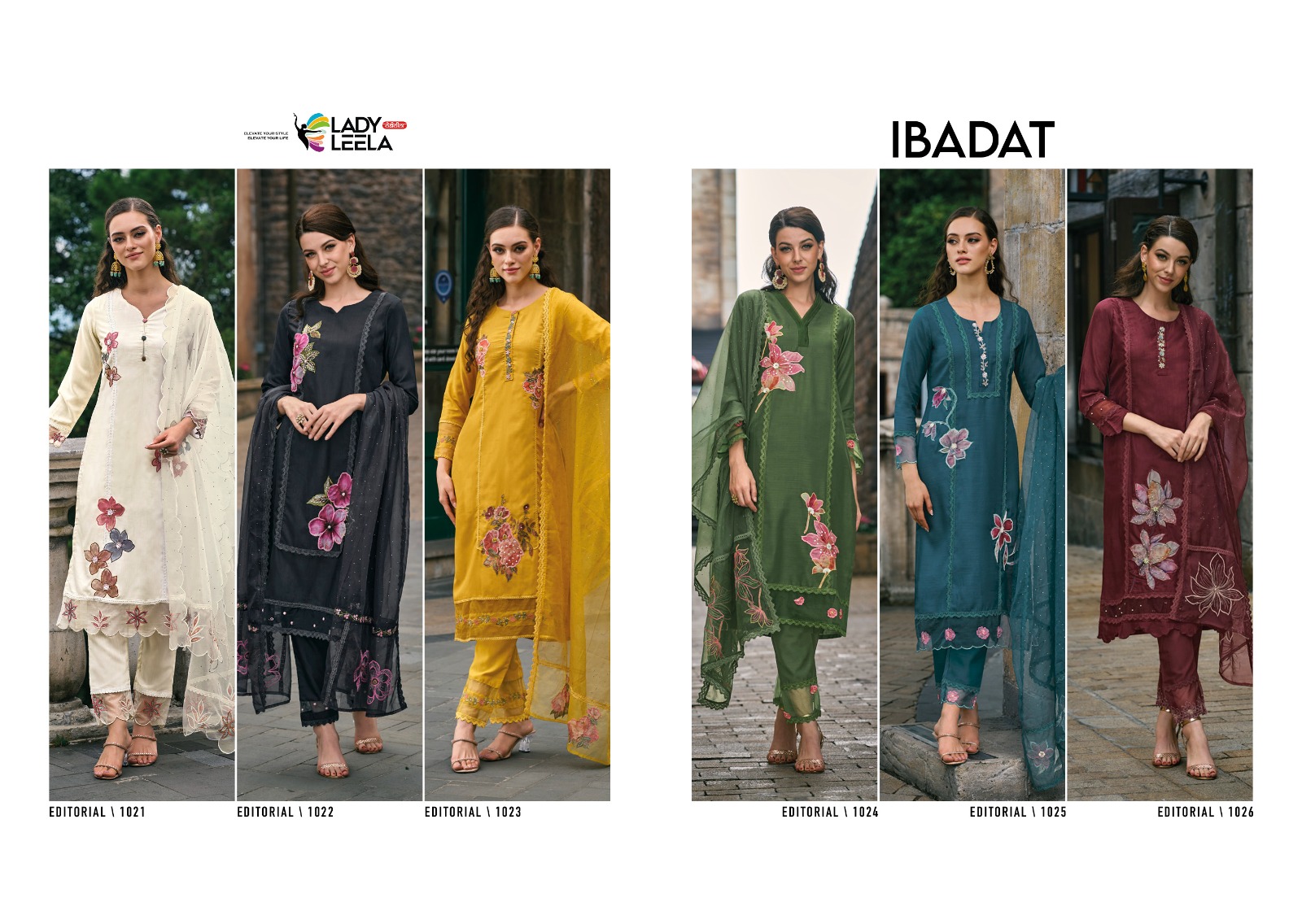 lady leela ibadat viscose innovative look kurti pant with dupatta catalog